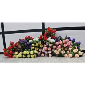 Lot Of 21 Creative Elements Classic Silks 1" Artificial Miniature Florals #2